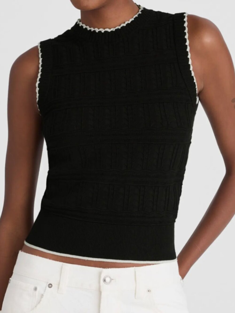 Madewell Mixed Stitch Sleeveless Sweater